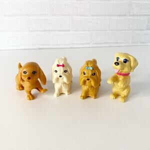 Mattel Barbie Mixed Lot Of 4 Dogs Pets Dog Pet Figure Toy